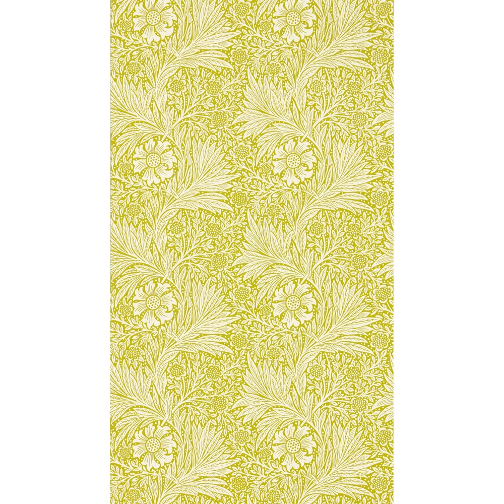 Marigold Wallpaper 217092 by Morris & Co in Chartreuse Green